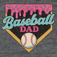 Baseball Dad Ice Cream Drip Short Acrylic Beanie