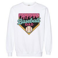 Baseball Dad Ice Cream Drip Garment-Dyed Sweatshirt