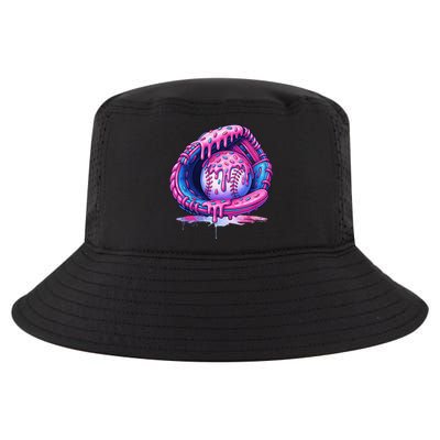 Baseball Drip Ice Cream Sprinkles Baseball Glove Cool Comfort Performance Bucket Hat