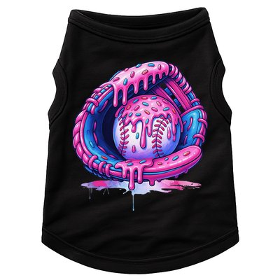 Baseball Drip Ice Cream Sprinkles Baseball Glove Doggie Tank
