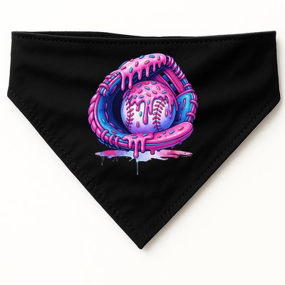 Baseball Drip Ice Cream Sprinkles Baseball Glove USA-Made Doggie Bandana