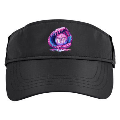 Baseball Drip Ice Cream Sprinkles Baseball Glove Adult Drive Performance Visor