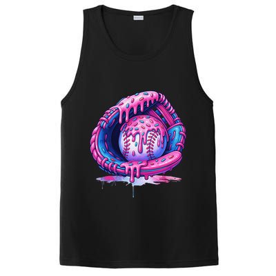 Baseball Drip Ice Cream Sprinkles Baseball Glove PosiCharge Competitor Tank