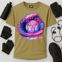 Baseball Drip Ice Cream Sprinkles Baseball Glove Cooling Performance Crew T-Shirt