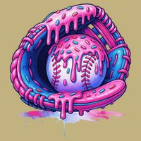 Baseball Drip Ice Cream Sprinkles Baseball Glove Cooling Performance Crew T-Shirt