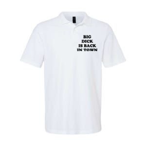 Big Dick Is Back In Town Funny Softstyle Adult Sport Polo