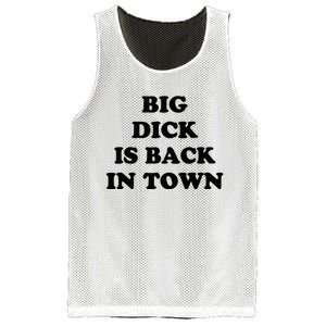 Big Dick Is Back In Town Funny Mesh Reversible Basketball Jersey Tank