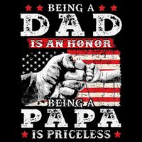 Being Dad Is An Honor Being Papa Is Priceless USA Flag Cooling Performance Crew T-Shirt