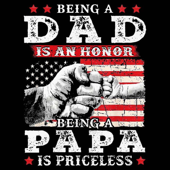 Being Dad Is An Honor Being Papa Is Priceless USA Flag Cooling Performance Crew T-Shirt