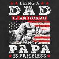 Being Dad Is An Honor Being Papa Is Priceless USA Flag Adult Drive Performance Visor