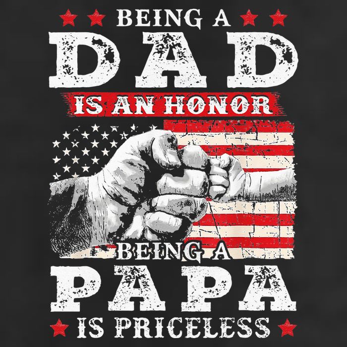 Being Dad Is An Honor Being Papa Is Priceless USA Flag Adult Drive Performance Visor
