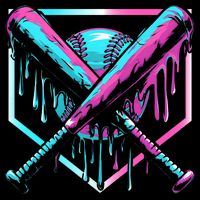 Baseball Drip Ice Cream Illustration Sports Fan Sweatshirt