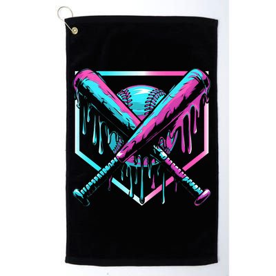 Baseball Drip Ice Cream Illustration Sports Fan Golf Towel
