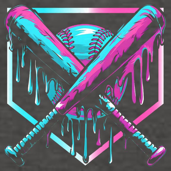 Baseball Drip Ice Cream Illustration Sports Fan Vector Backpack
