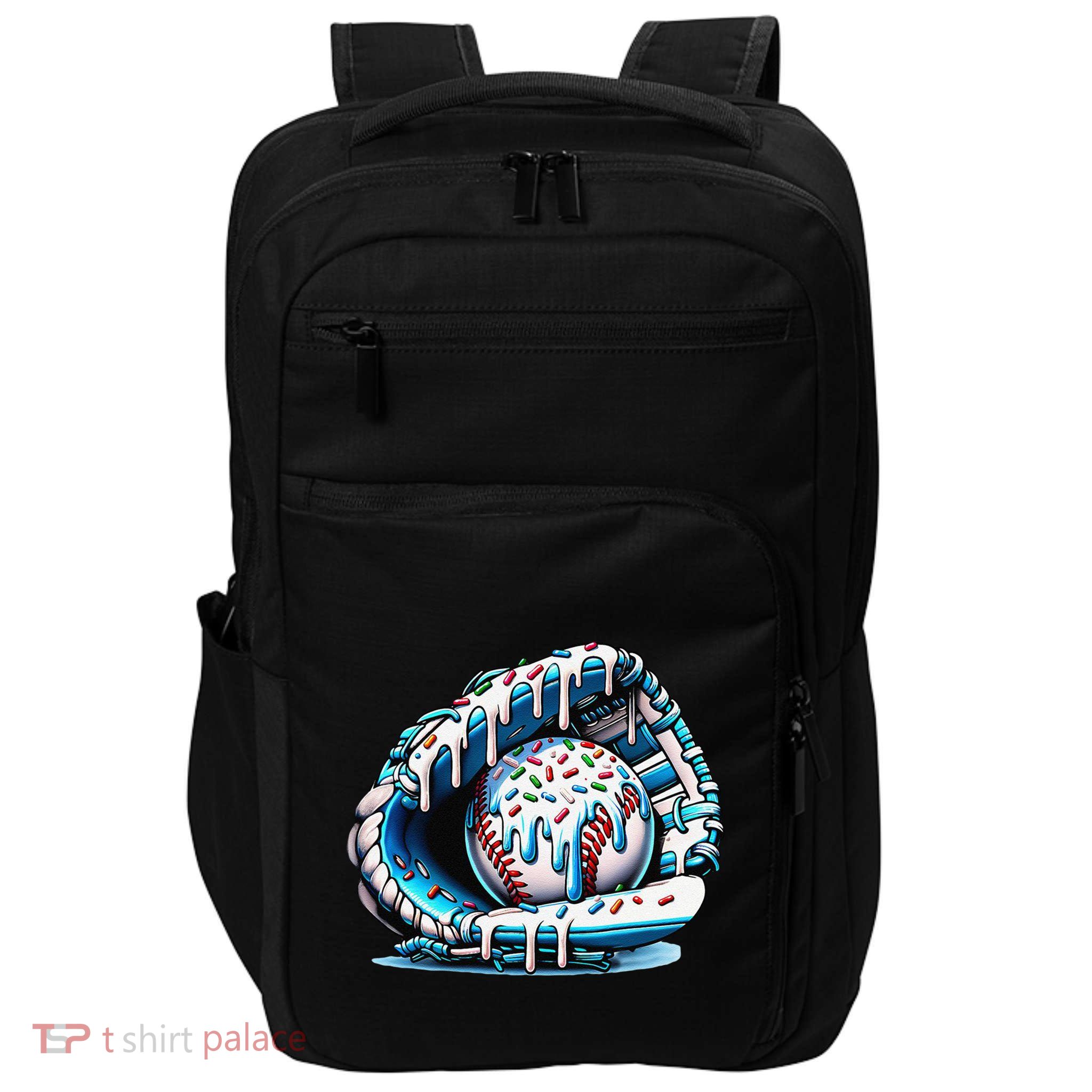 Baseball Drip Ice Cream Sprinkles Glove Impact Tech Backpack
