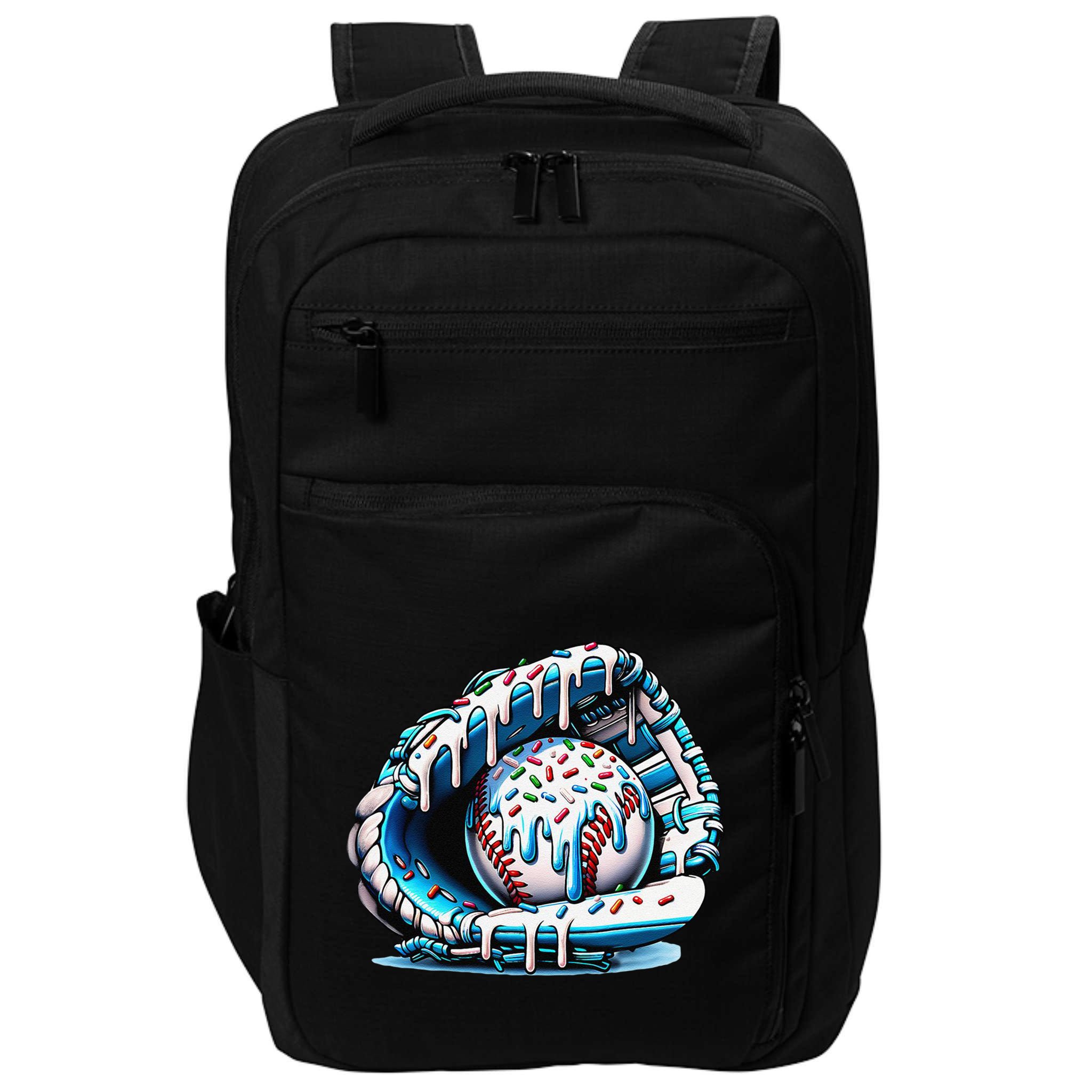 Baseball Drip Ice Cream Sprinkles Glove Impact Tech Backpack