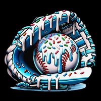 Baseball Drip Ice Cream Sprinkles Glove Impact Tech Backpack