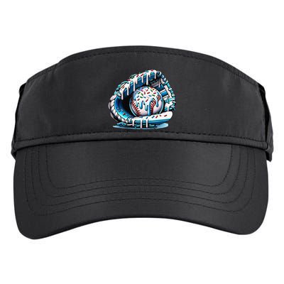 Baseball Drip Ice Cream Sprinkles Glove Adult Drive Performance Visor