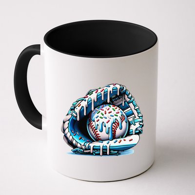 Baseball Drip Ice Cream Sprinkles Glove Mug