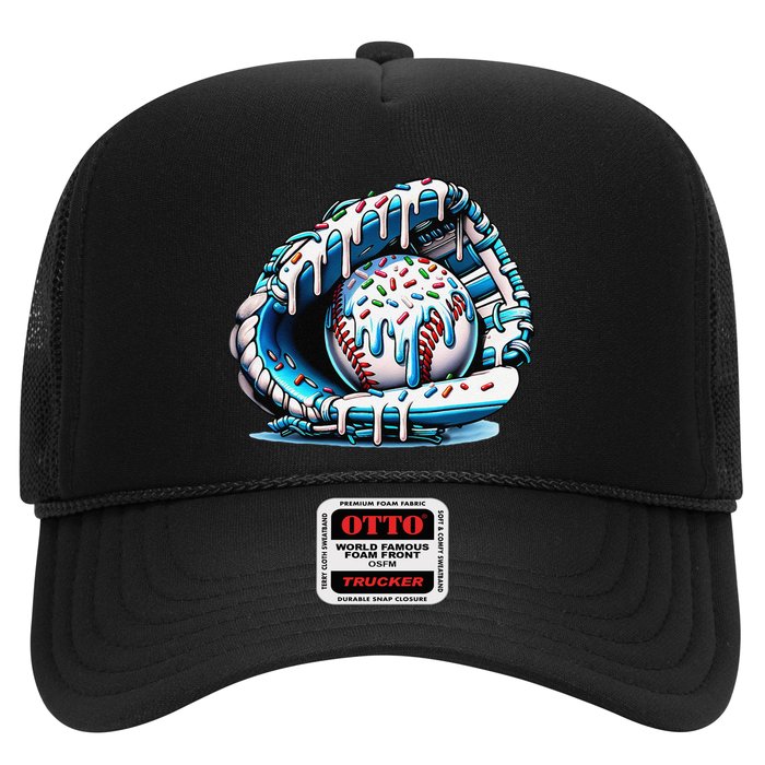 Baseball Drip Ice Cream Sprinkles Glove Trucker Hat