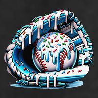 Baseball Drip Ice Cream Sprinkles Glove Trucker Hat