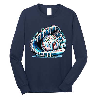 Baseball Drip Ice Cream Sprinkles Glove Long Sleeve Shirt
