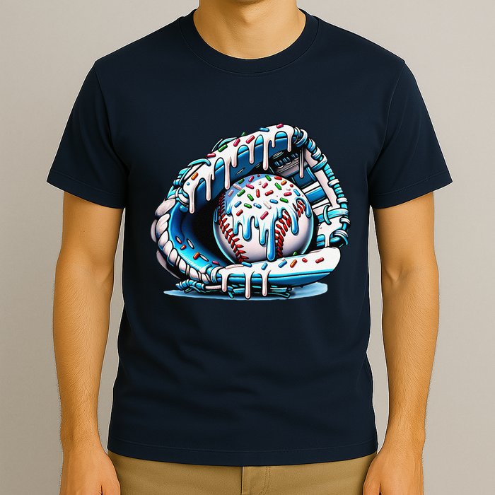 Baseball Drip Ice Cream Sprinkles Glove T-Shirt