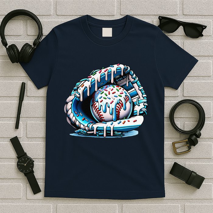 Baseball Drip Ice Cream Sprinkles Glove T-Shirt