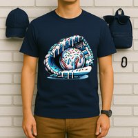 Baseball Drip Ice Cream Sprinkles Glove T-Shirt