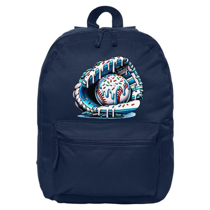 Baseball Drip Ice Cream Sprinkles Glove 16 in Basic Backpack