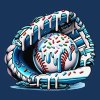 Baseball Drip Ice Cream Sprinkles Glove 16 in Basic Backpack