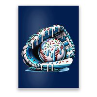 Baseball Drip Ice Cream Sprinkles Glove Poster