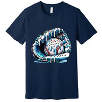 Baseball Drip Ice Cream Sprinkles Glove Premium T-Shirt