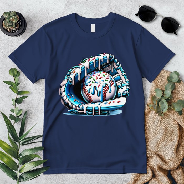 Baseball Drip Ice Cream Sprinkles Glove Premium T-Shirt