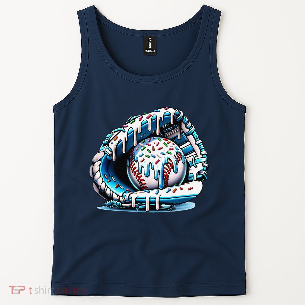 Baseball Drip Ice Cream Sprinkles Glove Tank Top