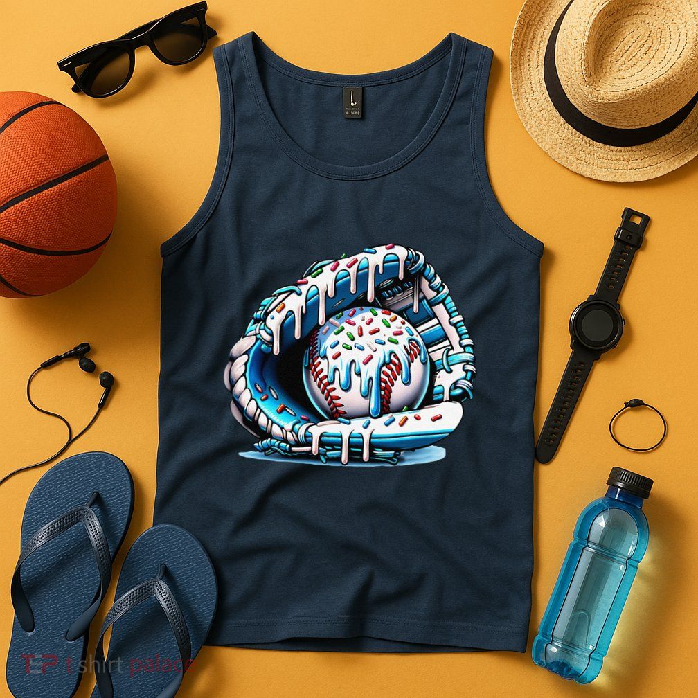Baseball Drip Ice Cream Sprinkles Glove Tank Top