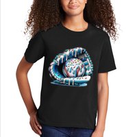 Baseball Drip Ice Cream Sprinkles Glove Kids T-Shirt