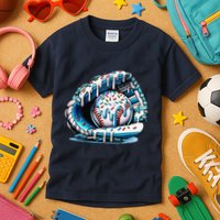 Baseball Drip Ice Cream Sprinkles Glove Kids T-Shirt