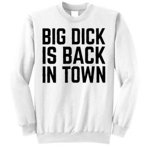 Big Dick Is Back In Town Funny Adult Sex Joke Gift Idea Sweatshirt