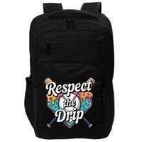 Baseball Drip Ice Cream Dripping Respect The Drip Impact Tech Backpack