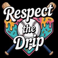 Baseball Drip Ice Cream Dripping Respect The Drip Impact Tech Backpack