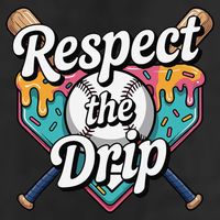 Baseball Drip Ice Cream Dripping Respect The Drip Adult Drive Performance Visor