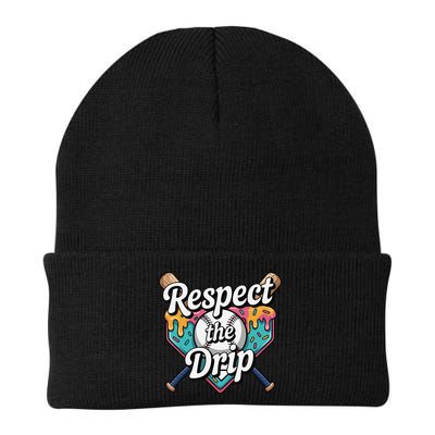 Baseball Drip Ice Cream Dripping Respect The Drip Beanie
