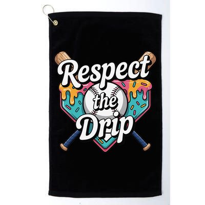 Baseball Drip Ice Cream Dripping Respect The Drip Golf Towel