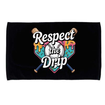 Baseball Drip Ice Cream Dripping Respect The Drip Microfiber Hand Towel