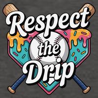 Baseball Drip Ice Cream Dripping Respect The Drip Vector Backpack