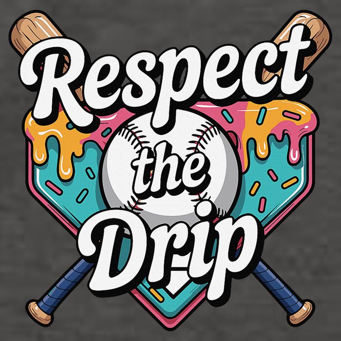 Baseball Drip Ice Cream Dripping Respect The Drip Vector Backpack