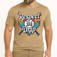 Baseball Drip Ice Cream Dripping Respect The Drip Cooling Performance Crew T-Shirt