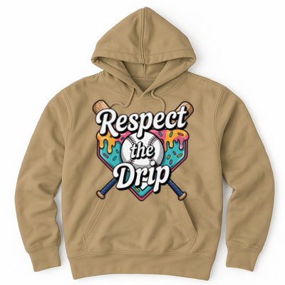 Baseball Drip Ice Cream Dripping Respect The Drip Hoodie