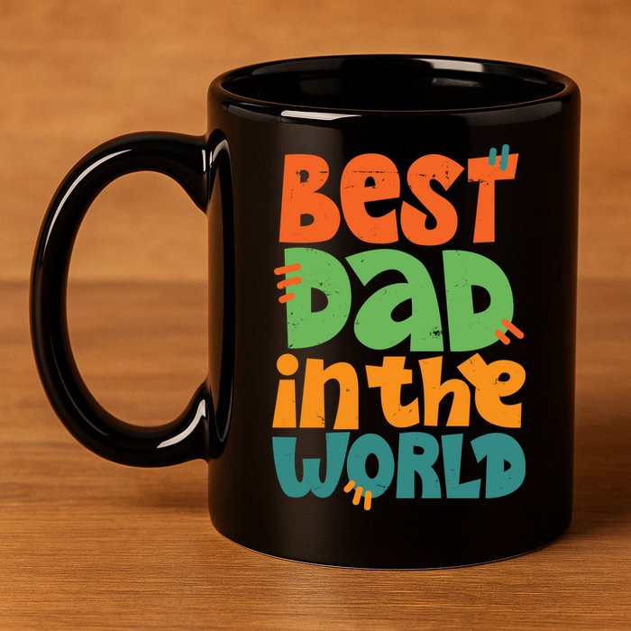 Best Dad In The World Cute Fathers Day 11oz C Handle Ceramic Mug